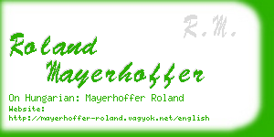 roland mayerhoffer business card